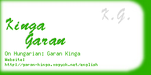 kinga garan business card